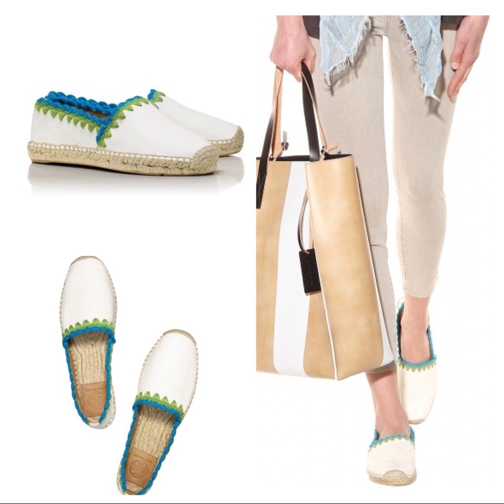 🌞HP💕Tory Burch Myra Leather Espadrilles Flats